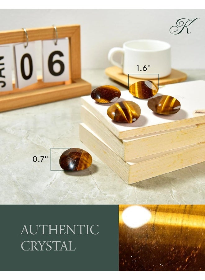 KALIFANO Tiger's Eye Heart - Worry Stone with Healing & Calming Effects - AAA Grade High Energy Crystal with Information Card - Reiki Carving Used for Protection (Family Owned) - Image 3